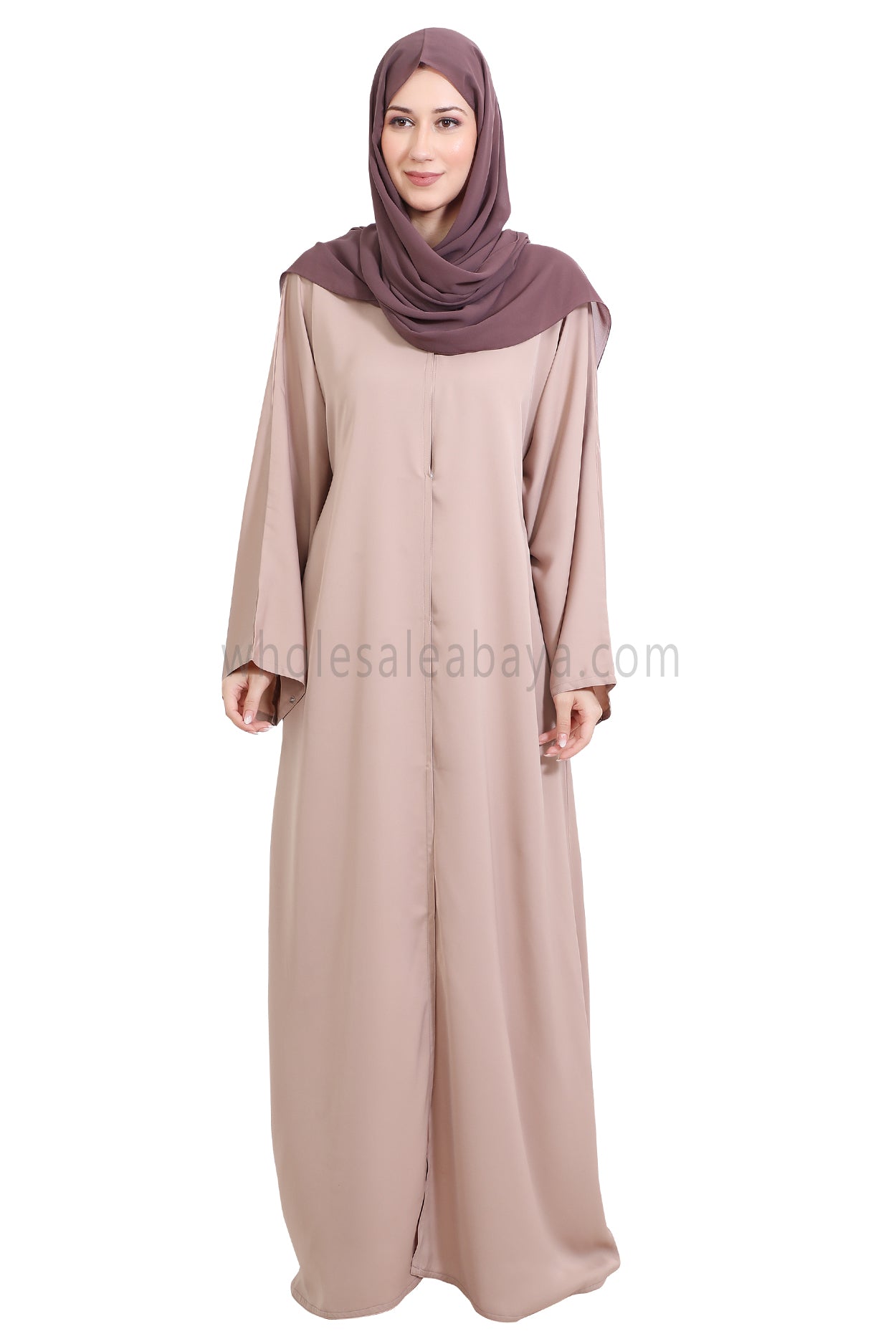 Front Open Nida Abaya with Buttons