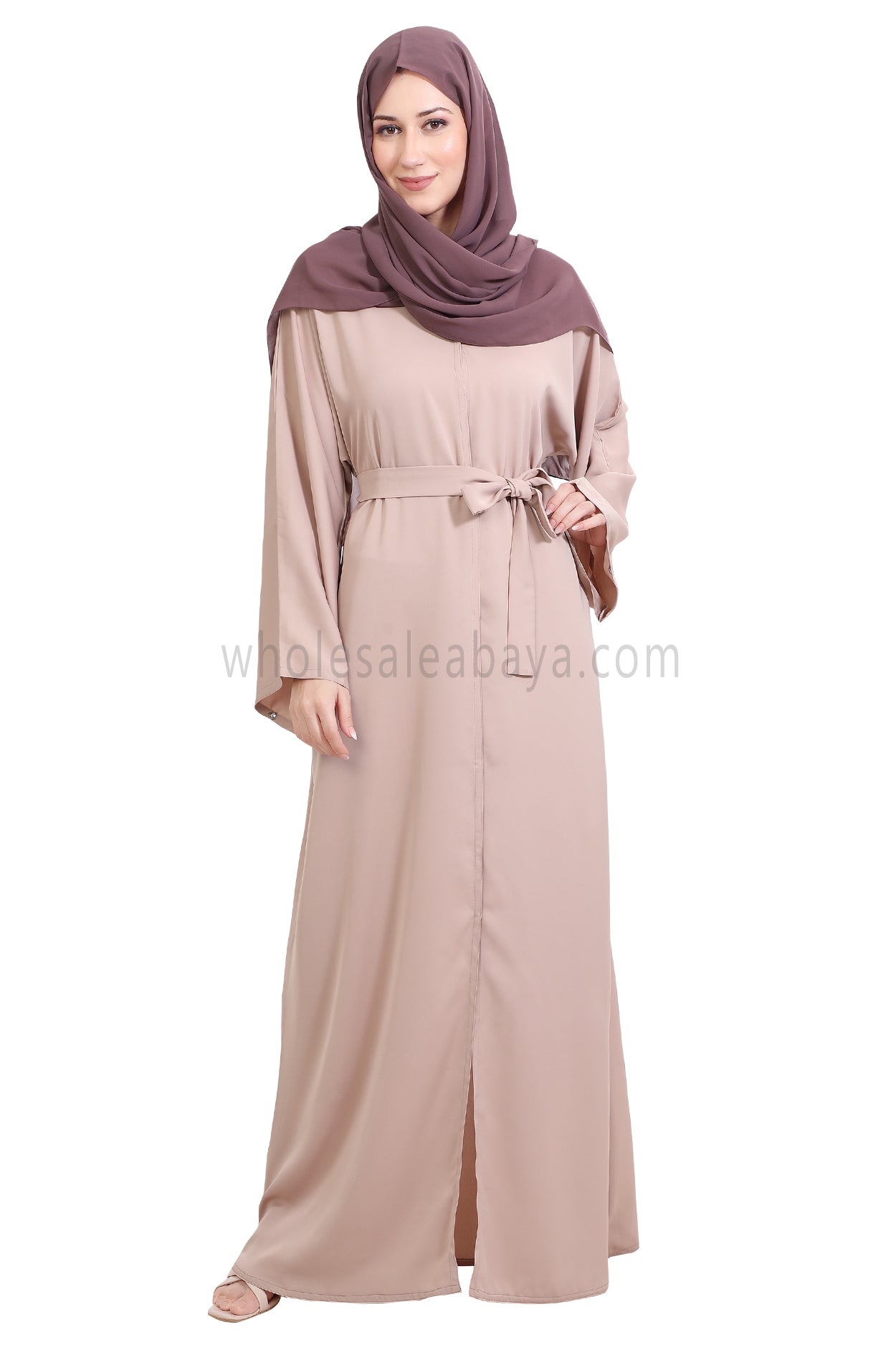 Front Open Nida Abaya with Buttons
