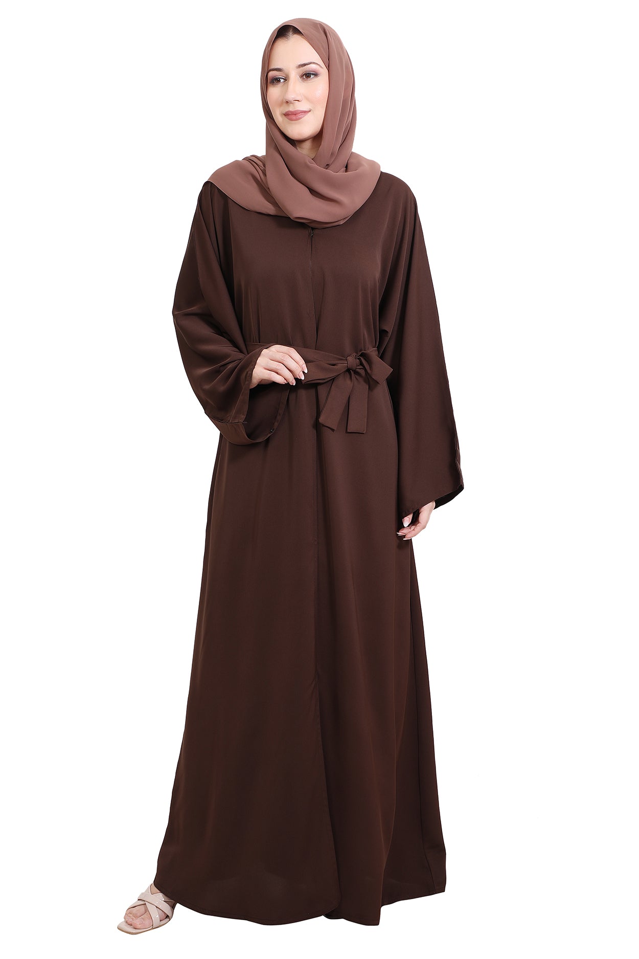 Front Open Nida Abaya with Buttons
