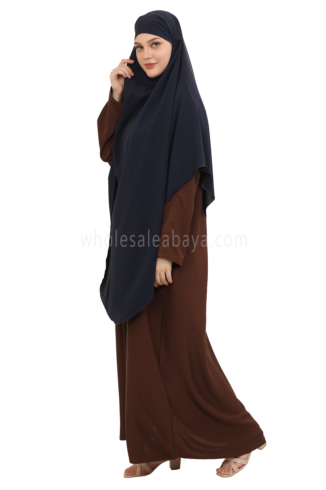 Free Size Premium Khimar Royal Navy Blue 50041