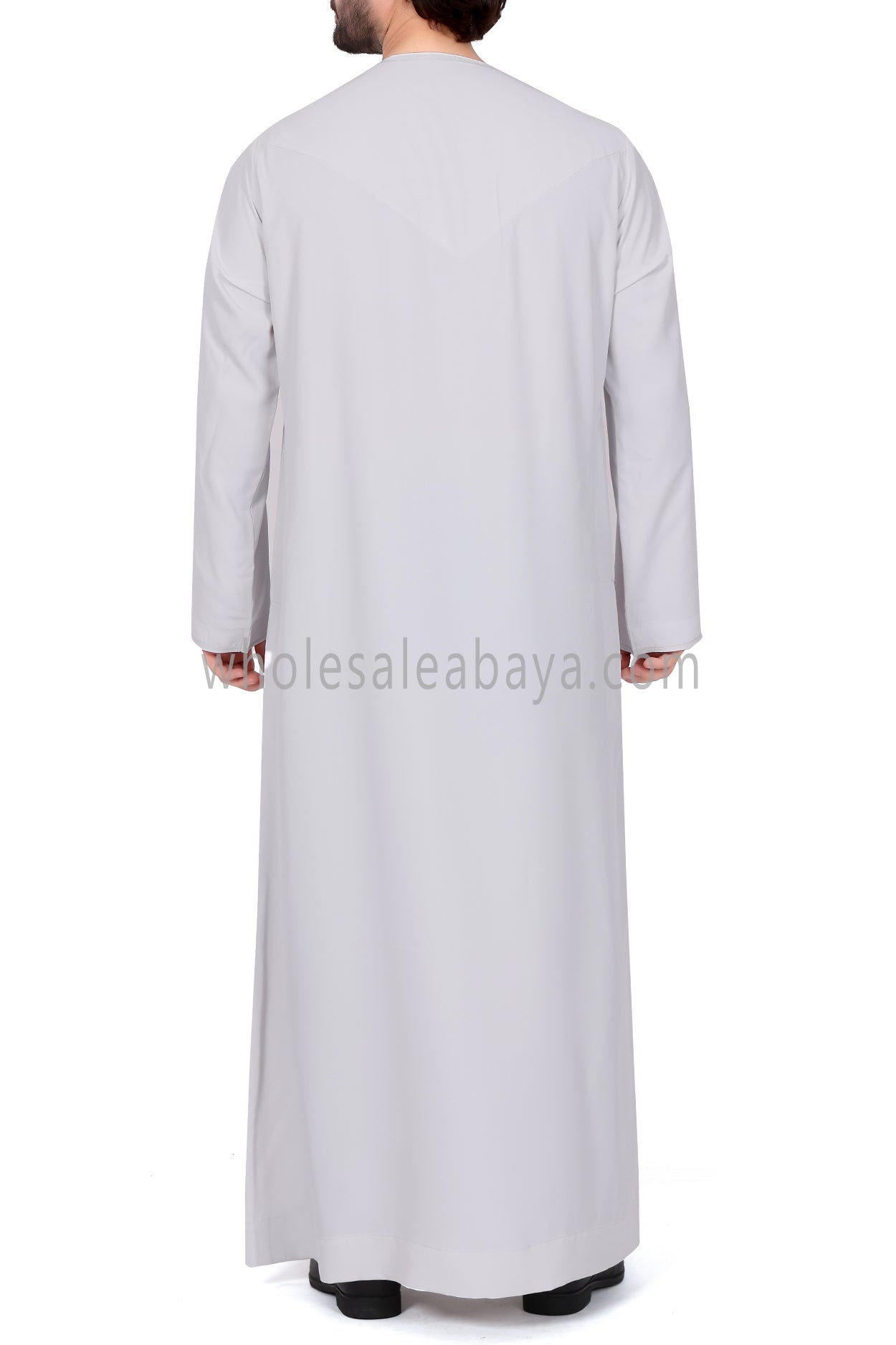 Men's Premium Emirati Thoube  With Buttons & Tassel Cool White