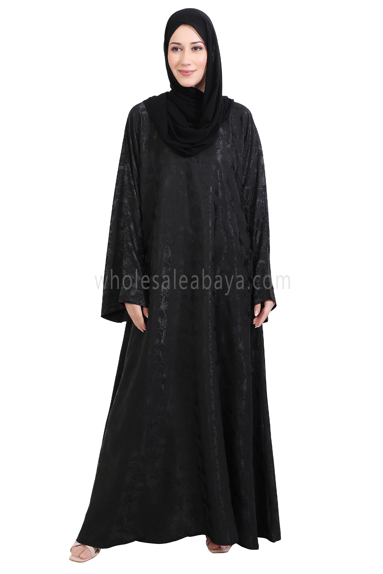 Urban Jacquard Closed Umbrella Abaya