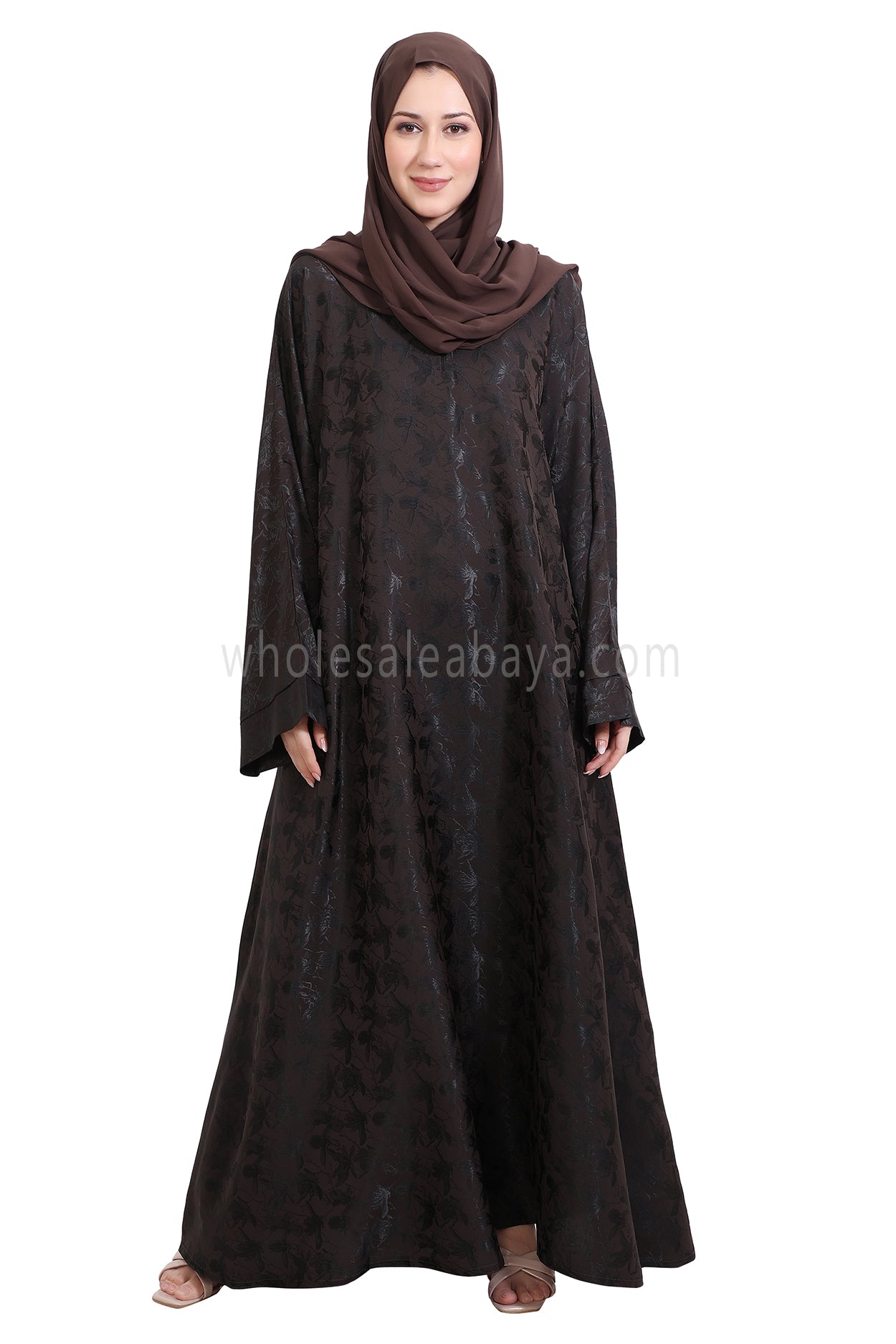 Urban Jacquard Closed Umbrella Abaya