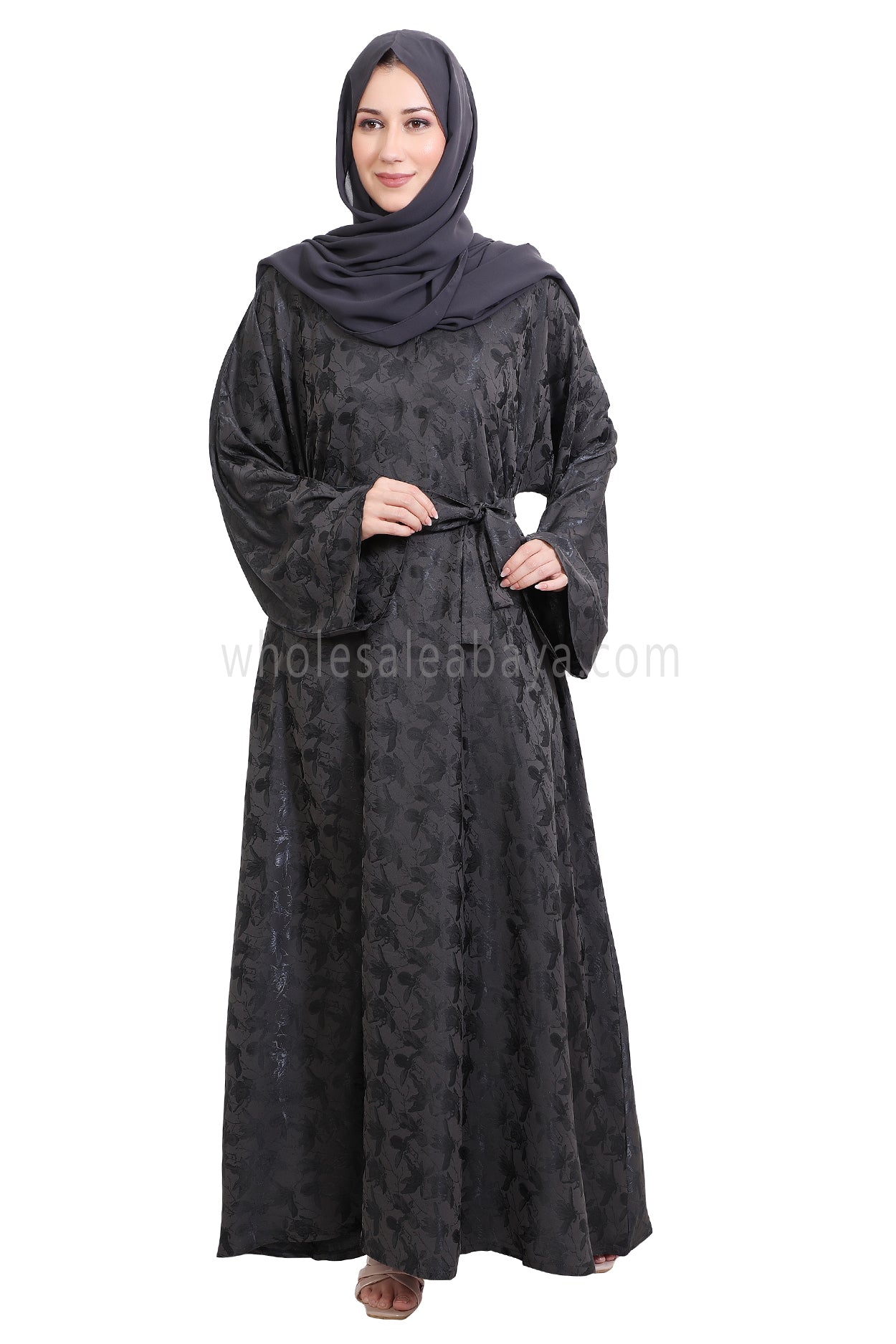 Urban Jacquard Closed Umbrella Abaya