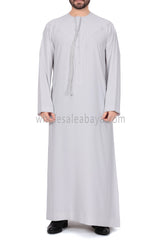 Men's Premium Emirati Thoube  With Buttons & Tassel