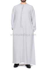 Men's Premium Emirati Thoube  With Buttons & Tassel