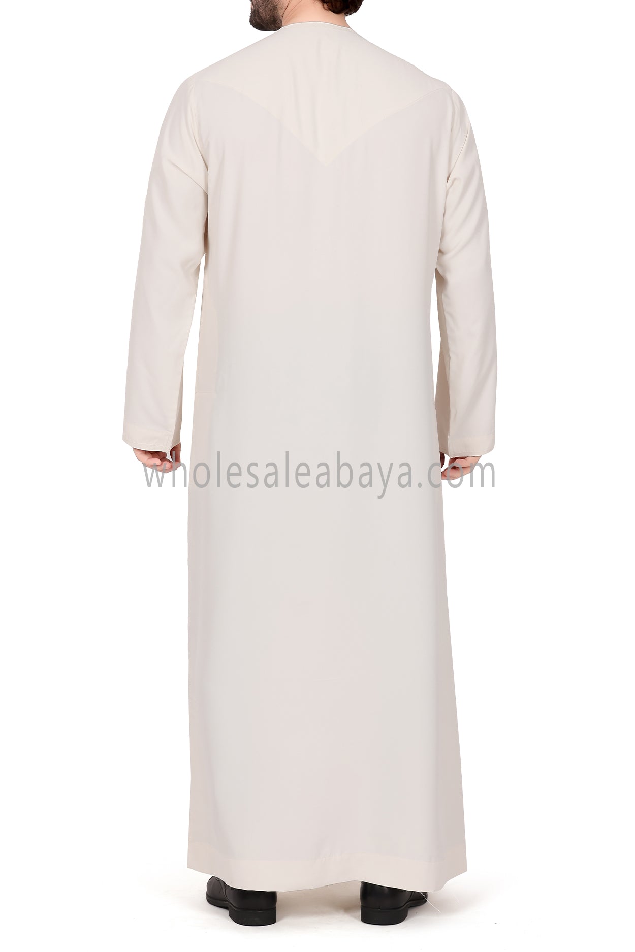 Men's Premium Emirati Thoube  With Buttons & Tassel Cream Colour