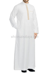 Elegant Men's Collar Thoube With Embroidery
