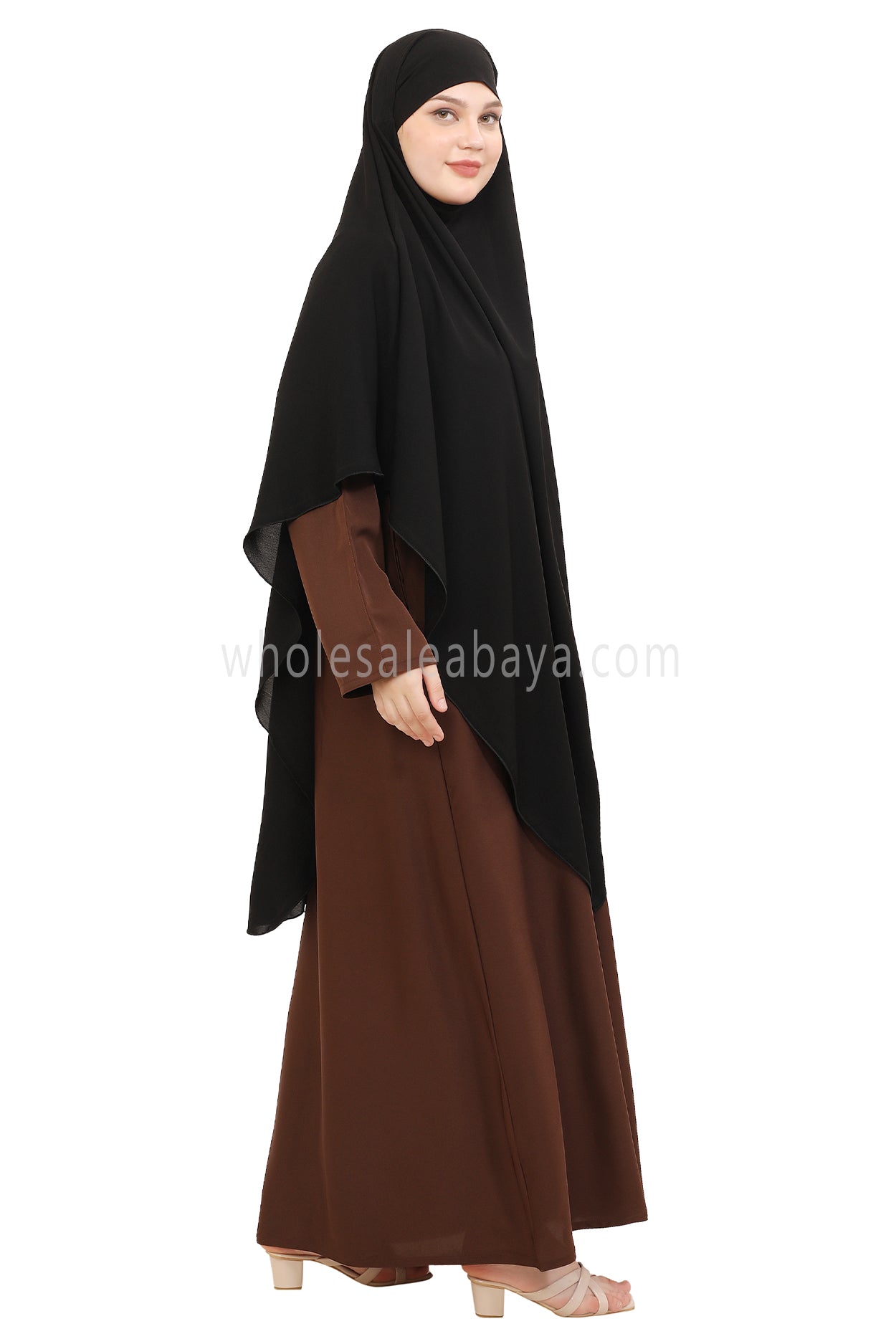 Free Size Premium Khimar Midnight Black 50041