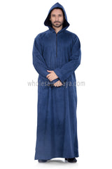 Premium Suede Hooded Thoube Blue
