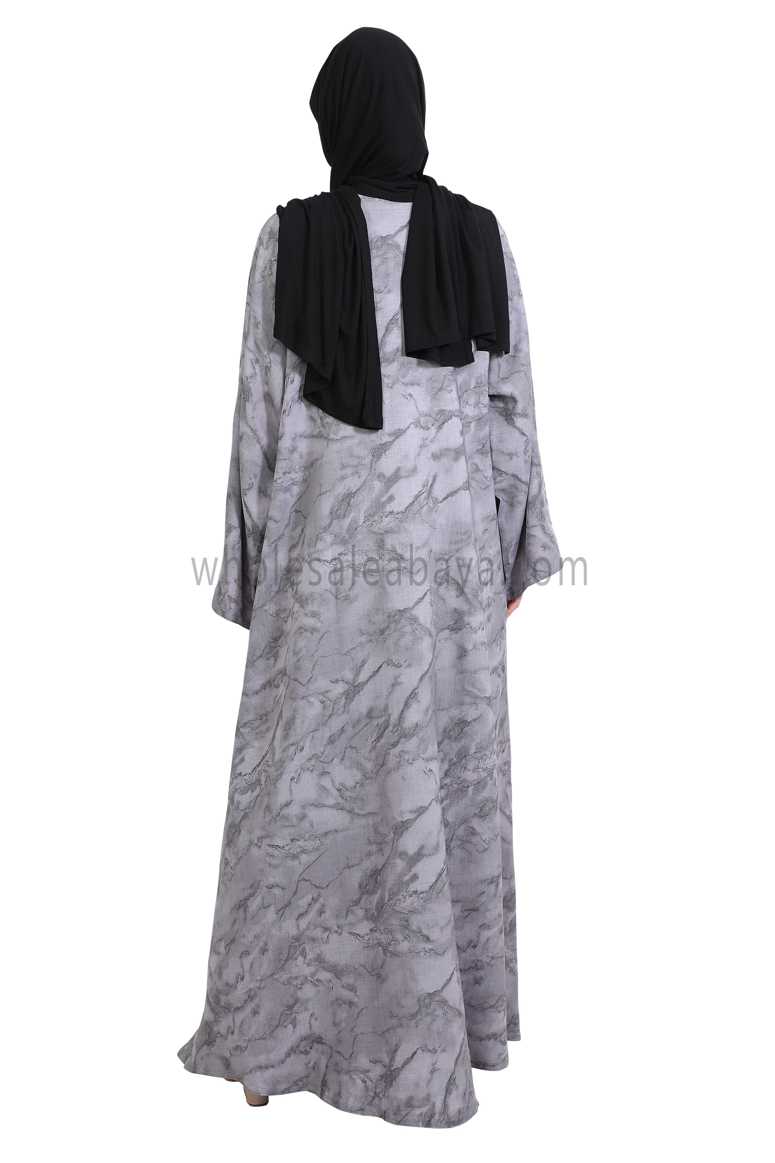 Linen Jacquard Closed Umbrella Abaya
