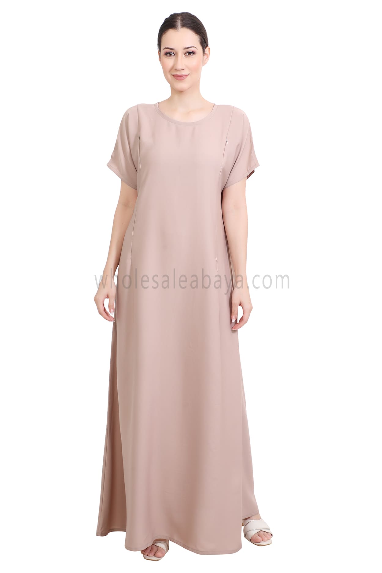 Inner Slip Dress Abaya with Maternity Zips
