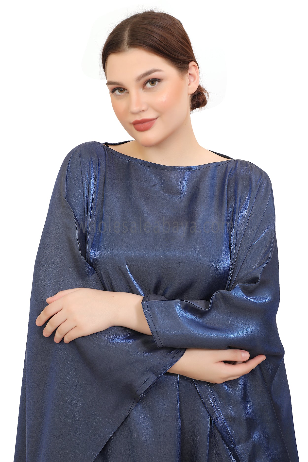 Butterfly Shimmer Kaftan Abaya Royal Blue 30520