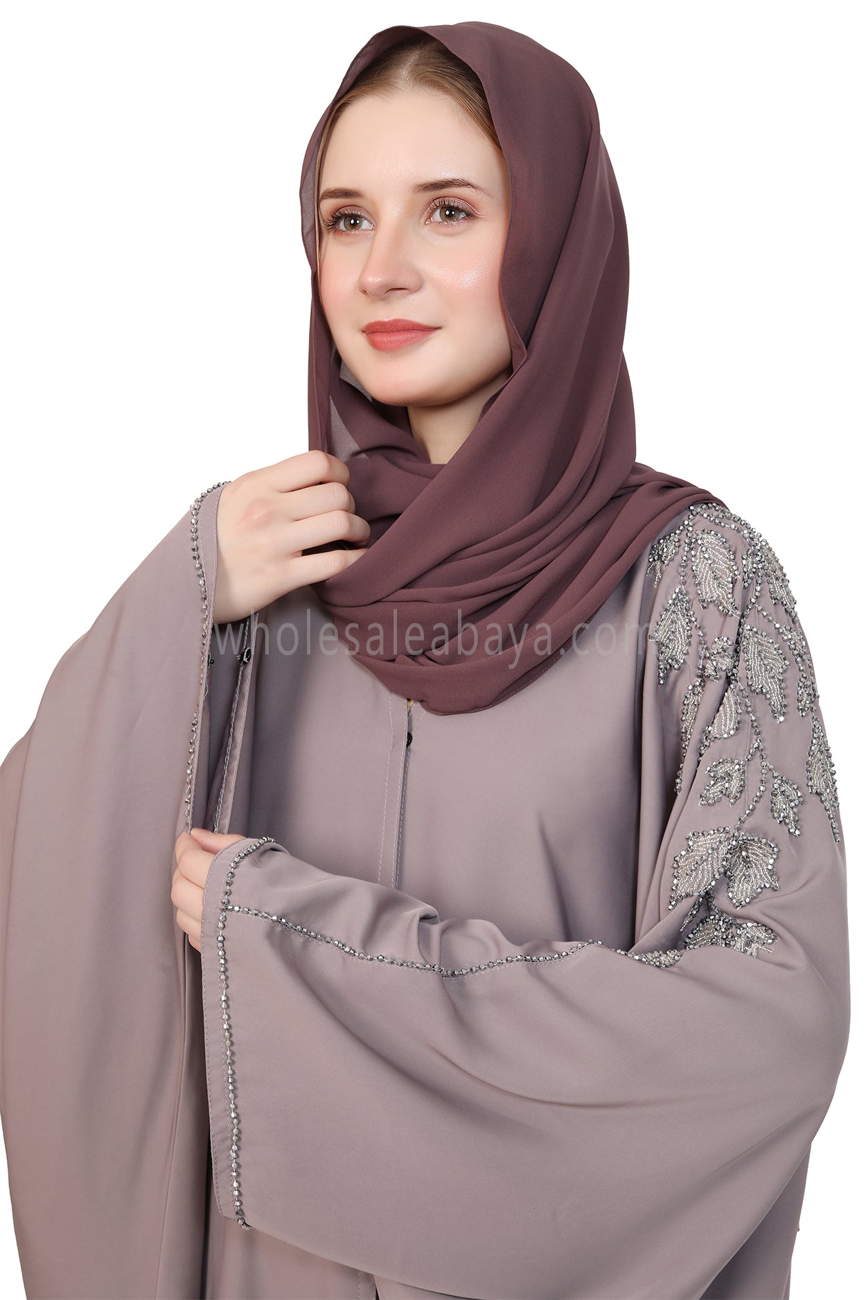 Open Butterfly Style With Leaf  Handwork