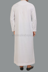 Premium Quality Embroidered Omani Tassel Thoube White