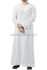 Premium Omani Thoubes with Embroidered "V" Stitching