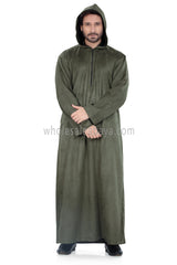 Premium Suede Hooded Thoube Light Green