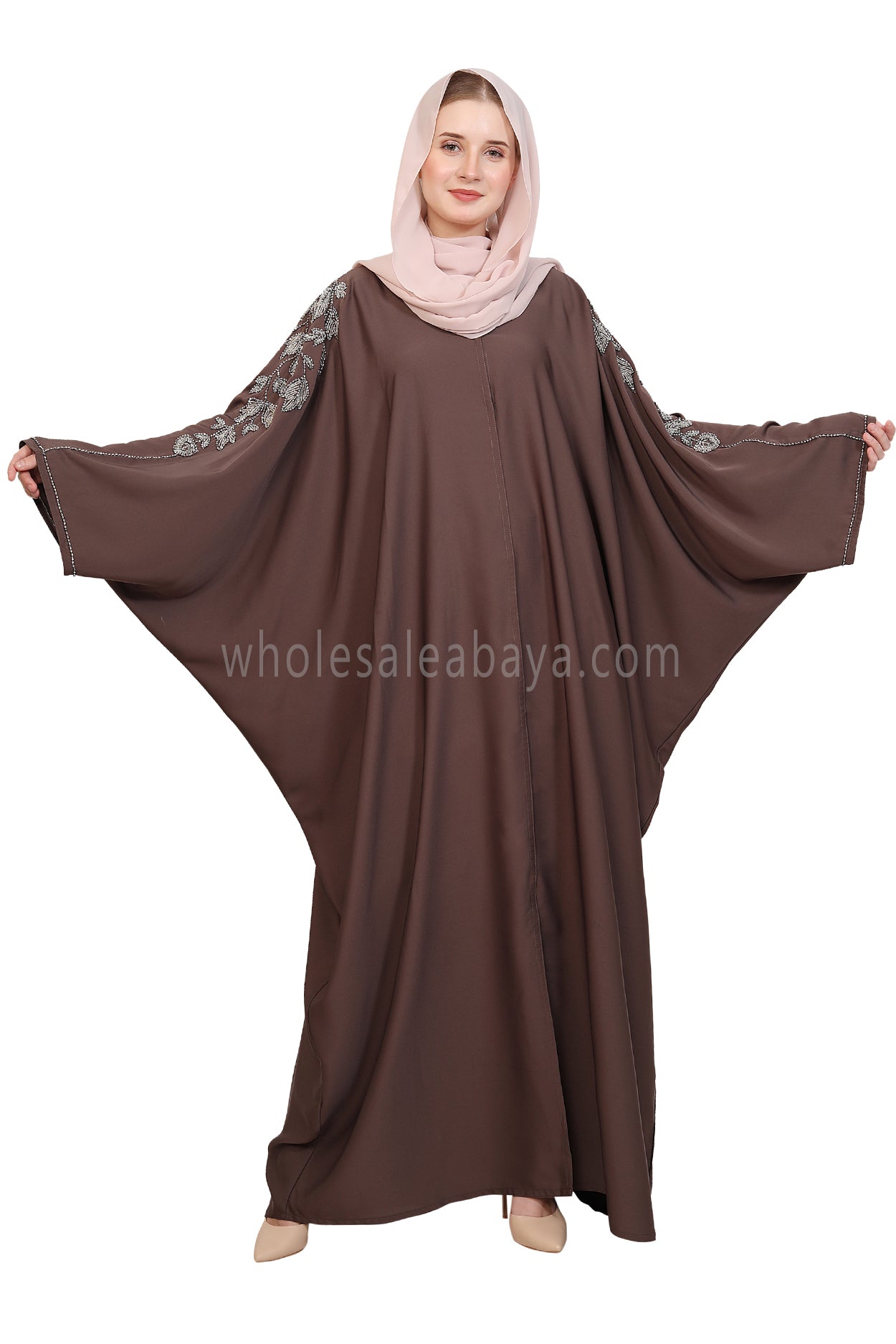 Open Butterfly Style With Leaf  Handwork
