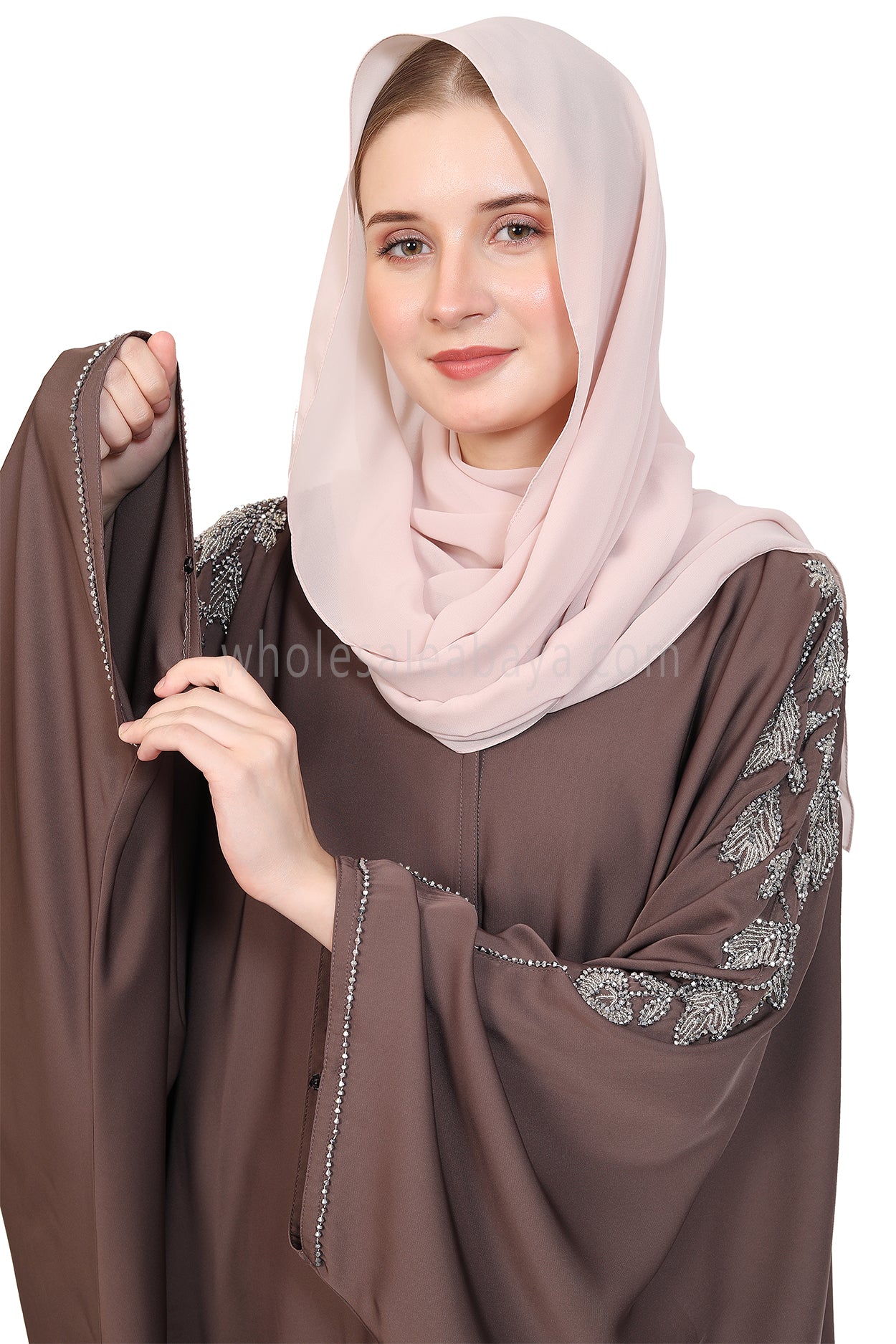 Open Butterfly Style With Leaf  Handwork