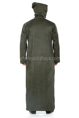 Premium Suede Hooded Thoube Light Green