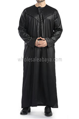 Men's Premium Quality Omani Style Thoube 90008 T Black