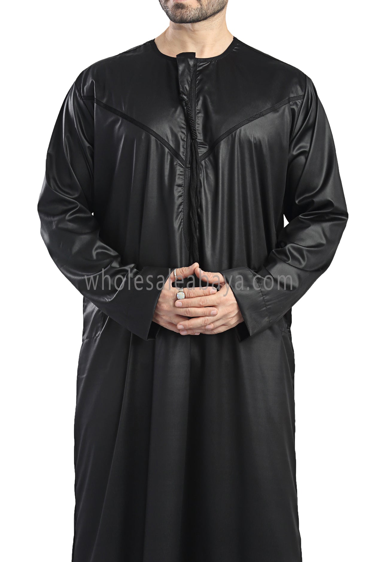 Men's Premium Quality Omani Style Thoube 90008 T Black