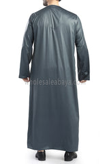 Men's Premium  Omani Style Thoube 90008 C7 Gunmetal Grey