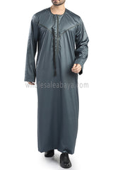 Men's Premium  Omani Style Thoube 90008 C7 Gunmetal Grey