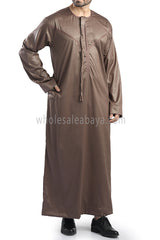 Men's Premium Quality Omani Style Thoube 90008 C1 Mocha