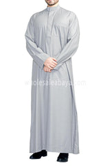 Men's Plain Collar Thoube Light Grey Colour