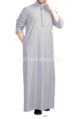 Men's Plain Collar Thoube Light Grey Colour