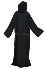 Chiffon Metallic Open Abaya