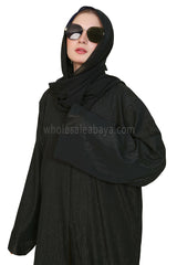 Chiffon Metallic Open Abaya