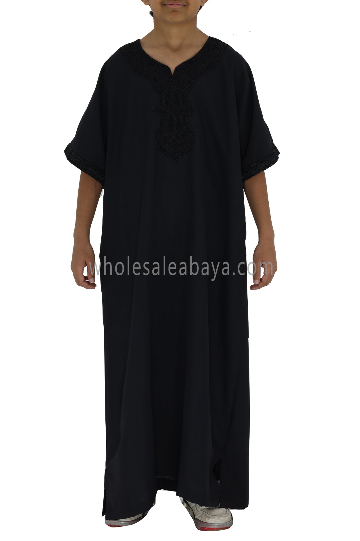 Boy's Moroccan Thoube Black Thoube