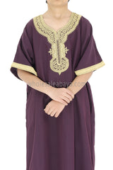 Boy's Moroccan Thoube Burgundy