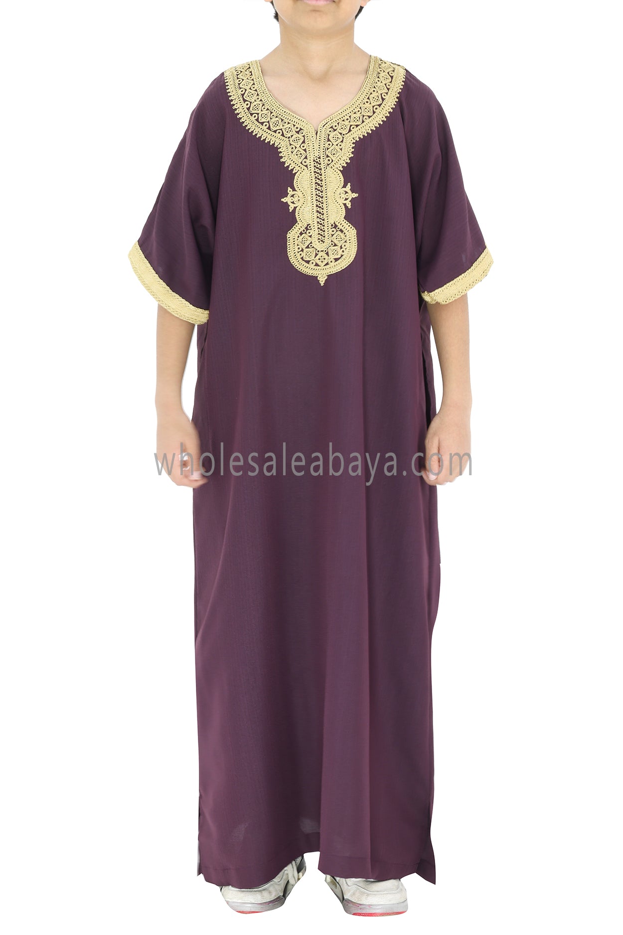 Boy's Moroccan Thoube Burgundy