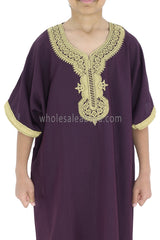 Boy's Moroccan Thoube Burgundy
