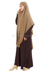 Free Size Premium Khimar Caramel Gold