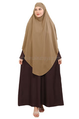 Free Size Premium Khimar Caramel Gold