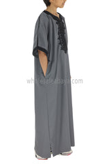 Boy's Moroccan Thoube Charcoal Grey