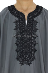 Boy's Moroccan Thoube Charcoal Grey