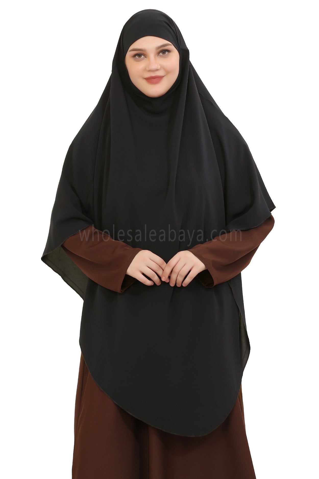 Free Size Premium Khimar Dark Charcoal