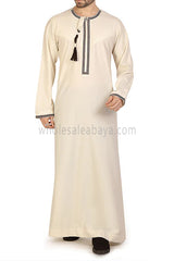 Embroidered Omani Thoube 90049 RL13 Cream