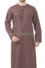 Premium Embroidered Omani Tassel Caramel Ash Brown