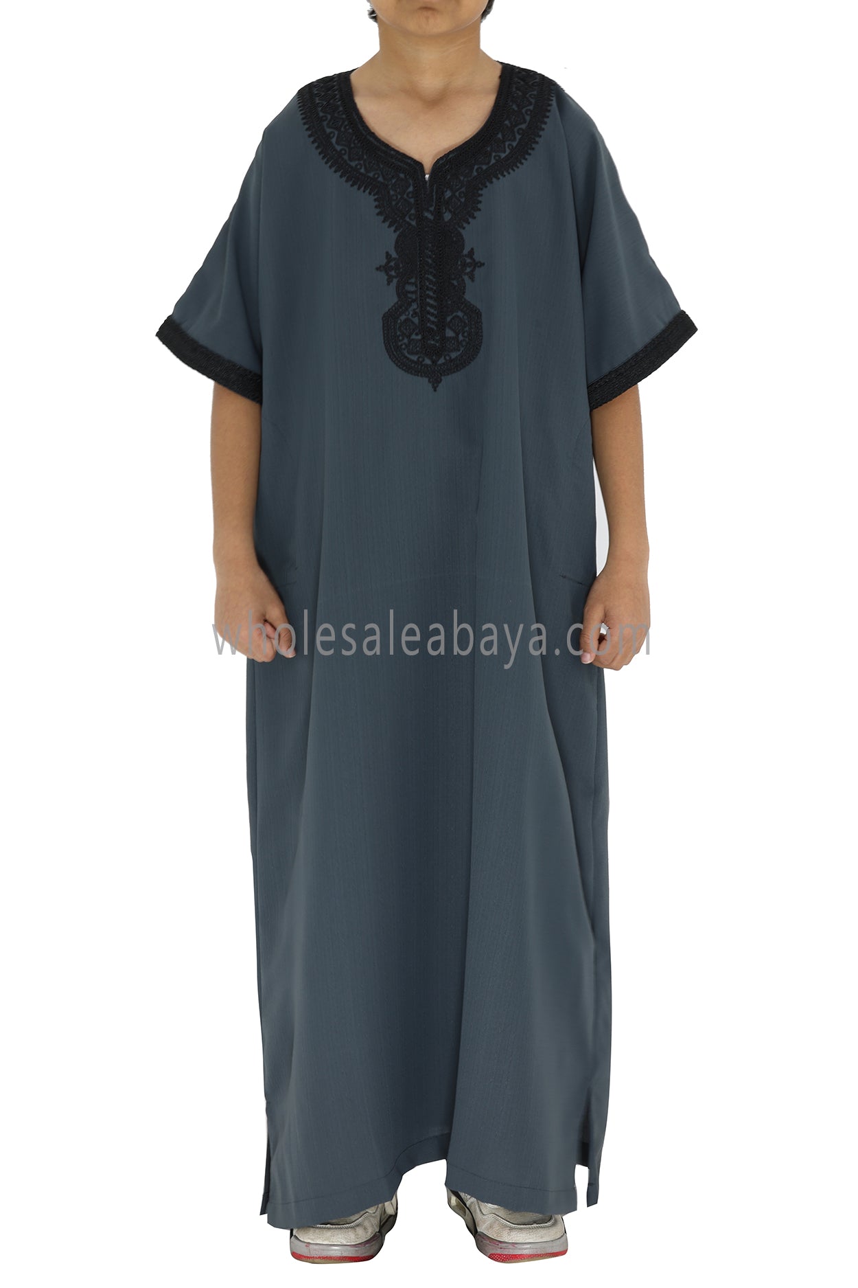 Boy's Moroccan Thoube Dark Grey