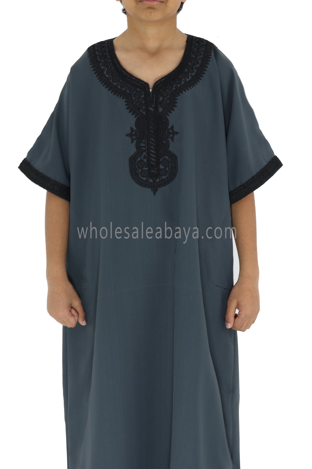 Boy's Moroccan Thoube Dark Grey