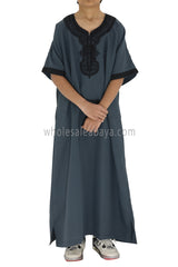 Boy's Moroccan Thoube Dark Grey