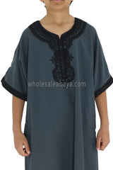 Boy's Moroccan Thoube Dark Grey