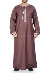 Premium Embroidered Omani Tassel  Ash Brown