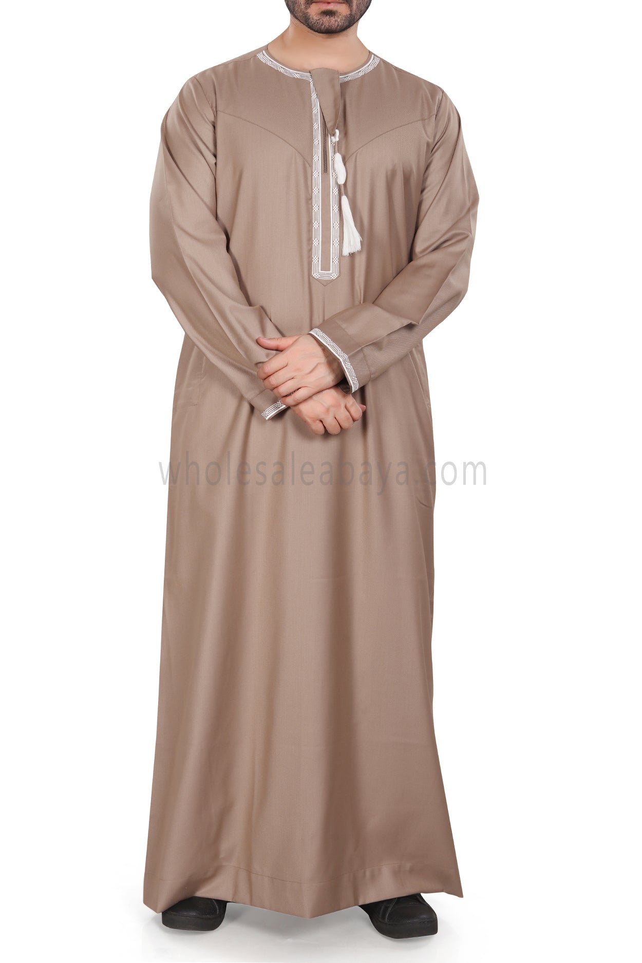 Premium Embroidered Omani Tassel  Caramel Brown